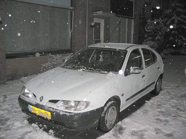 My car in the snow